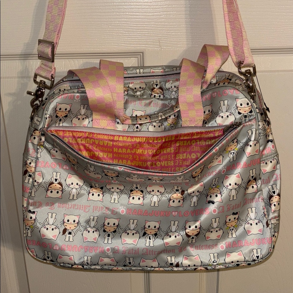 Harajuku Lovers POPPIN Meow Madness school work travel Bag Purse Tote - Picture 6 of 9